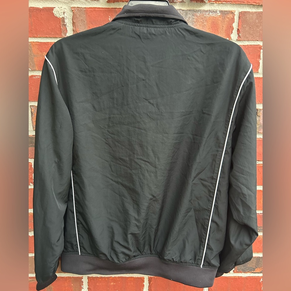 Nike Men’s Large Full Zip Long Sleeve Athletic Jacket. Black & White Large - Picture 2 of 8